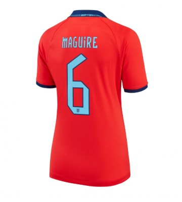 England Harry Maguire #6 Udebanetrøje Dame VM 2022 Kort ærmer